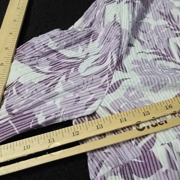 Fred David Petites Womens Button Up Blouse Multicolor Size PM Polyester Blend - Picture 6 of 12